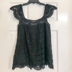 Milly black lace top